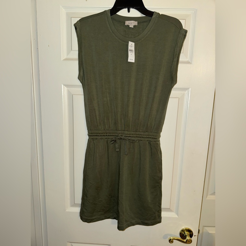 LOFT Olive Green Casual Dress
